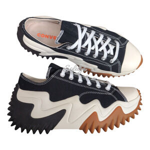 Converse Run Star Motion Low Womens 9.5 Platform Black Gum Canvas Chunky Sneaker